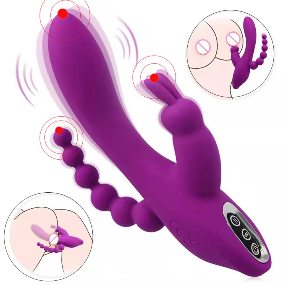 3 In 1 Sex Toy Dildo Rabbit Vibrators For Woman Clitoris Massage image