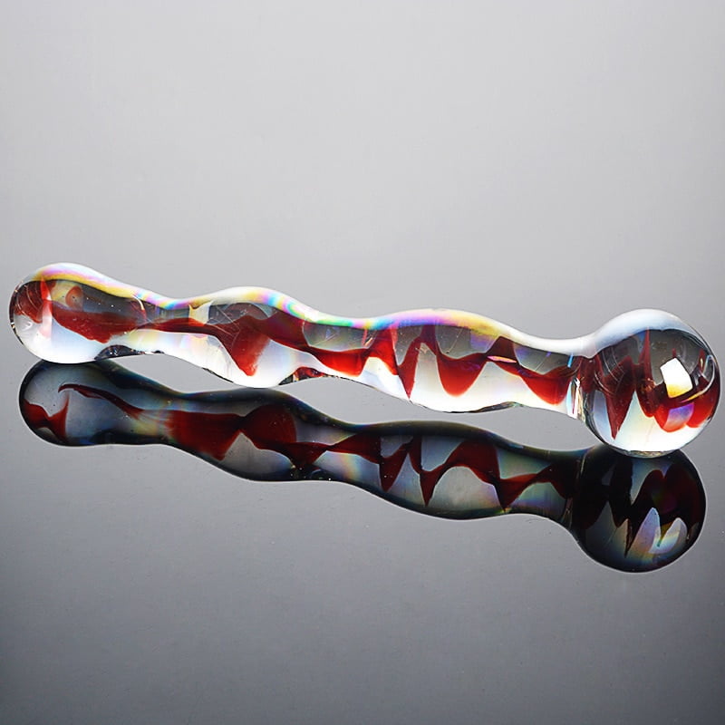 7 Inches G Point Colorful Crystal Glass Dildo - Best Online Sex Toy Sites  for Couples