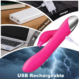 8 Inch Rechargeable Silicone Red Rabbit Vibrator
