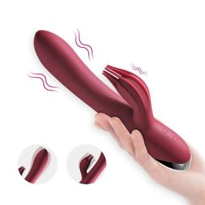 8 Inch Rechargeable Silicone Red Rabbit Vibrator