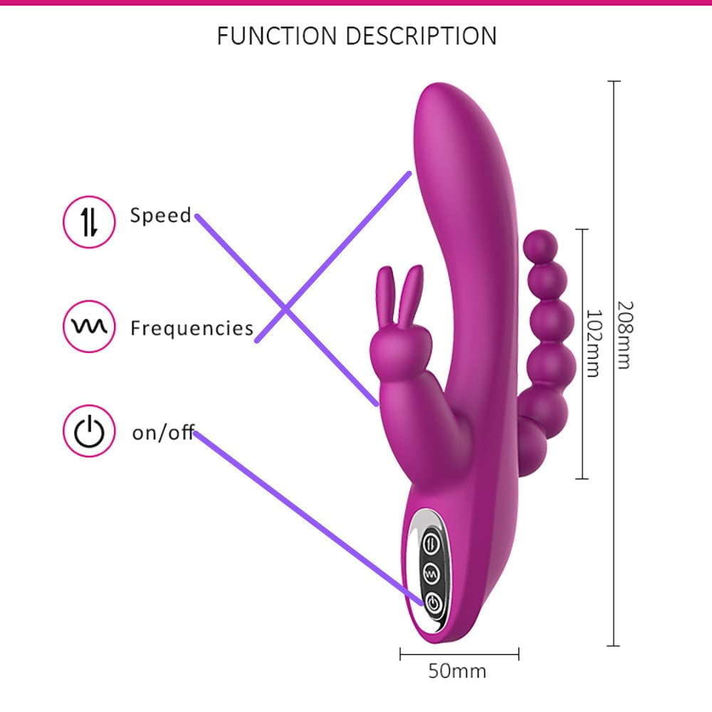 3 In 1 Sex Toy Dildo Rabbit Vibrators For Woman Clitoris Massage