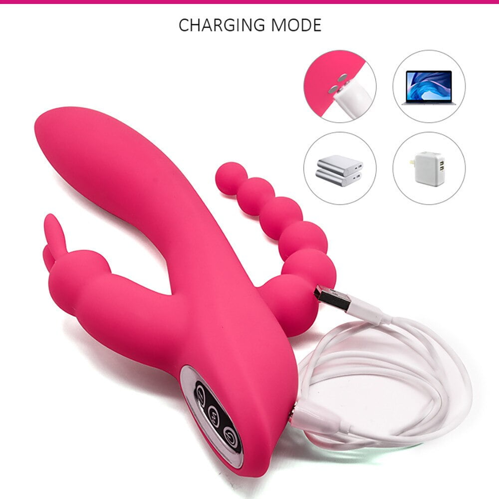 3 In 1 Sex Toy Dildo Rabbit Vibrators For Woman Clitoris Massage