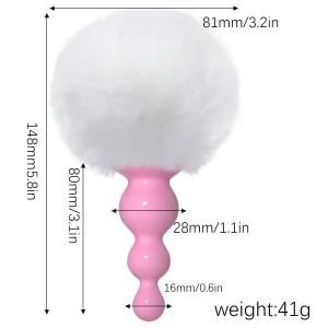 Silicone Anal Plug Plush Rabbit Tail Sex Toy for Women - Best ...