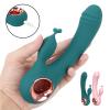 usb rechargeable thrusting rabbit dildo - product photo