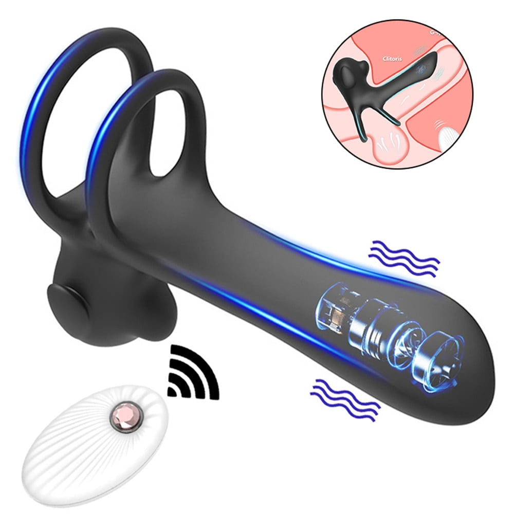 Couple Vibrator With Cock Penis Ring Wireless Remote Cockring