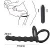 vibrating anal beads for couples with silicone penis - product photo