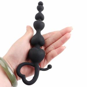 silicone anal beads - detail view