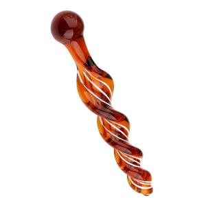 7 inch spiral glass dildo