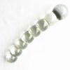 7 inches clear beaded glass dildo - product photo