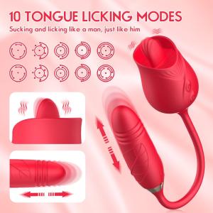 rose toy vibrator - detail view