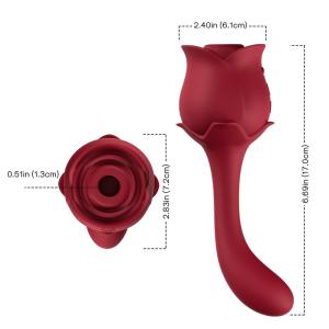 sohimi kiss/rose women tongue licking toy Red Rose Sex Toy With Dildo