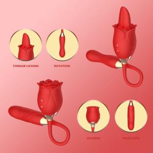 Rose Sex Toy for Womens 3in1 Upgrade Stimulator for Women with 7 Tongue  Licking & 3 Thrusting Dildo Adult Sex Toys for Couples G Spot Vibrators  Clitoral Nipple - China Sex Toy