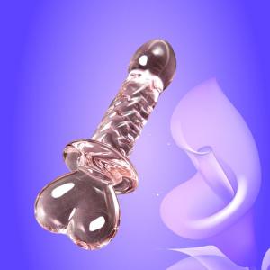 Pink Glass Dildo With Heart For Women - Best Online Sex Toy Sites for  Couples