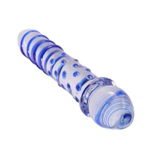 10 Inches Blue Glass Dildo