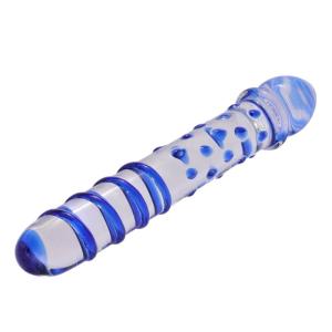 10 Inches Blue Glass Dildo
