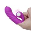 purple lesbian single finger vibrator - product photo