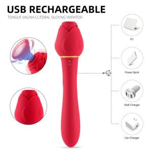 rose toy vibrator - detail view