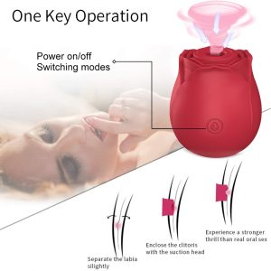 rose toy vibrator - detail view