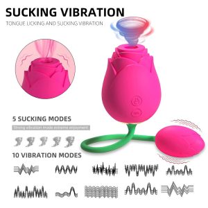 rose toy vibrator - detail view