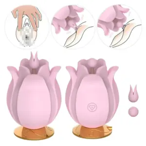 rose toy vibrator - detail view