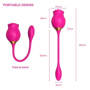 rose toy vibrator - detail view