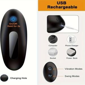 male prostate vibrator - side view