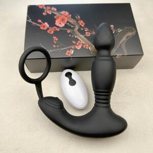thrusting anal vibrator penis ring - feature closeup