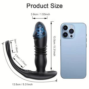 1pc electric telescopic anal plug vibrator app remote - product photo