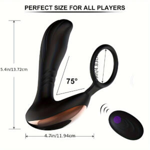 2 In 1 Thrusting 7 Vibration Cock Ring Anal Vibrator