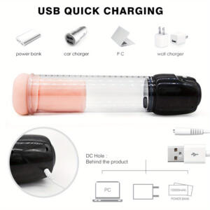 Black Waterproof Vibrating Pocket Pussy