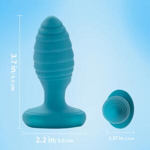 Blue Butt Plug With 360 Degree Rotation Function