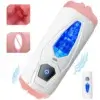 electric pocket pussy with vibration and suction - product photo