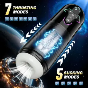 Automatic telescoping male masturbator