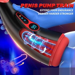 Electric penis pump trainer for male endurance longer harder stronger