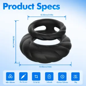 10-Speed Vibrating Double Cock Ring