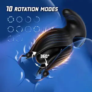 10 thrusting rotating anal beads vibrator