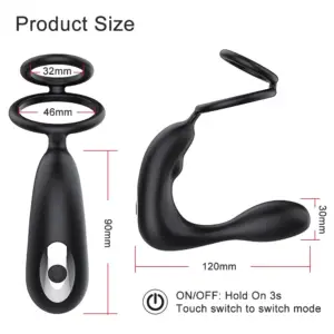 silicone vibrating cock ring butt plug