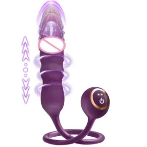 2-in-1 Thrusting Dildo Vibrator with Remote Control