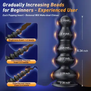 suction cup progressive anal beads vibrator