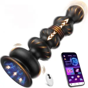 thrusting anal bead vibrator prostate massager