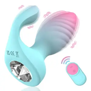 dual motors anal vibrator with crystal diamond