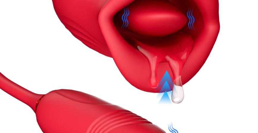 Thrusting Sucking Vibrator Female